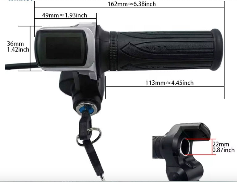 Throttle With Key+Battery display