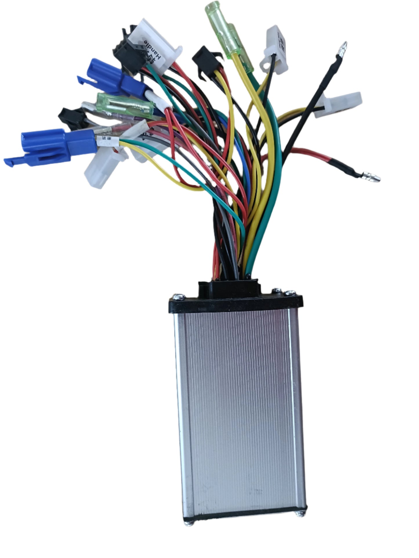 Motor controller with multicolored wires for connections
